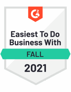 G2 Fall 2021 Easiest To Do Business With Badge